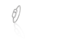 Messika Move Uno White Gold Pavé Diamond Ring 