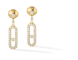 Messika Move Uno Stud Yellow Gold Diamond Earrings