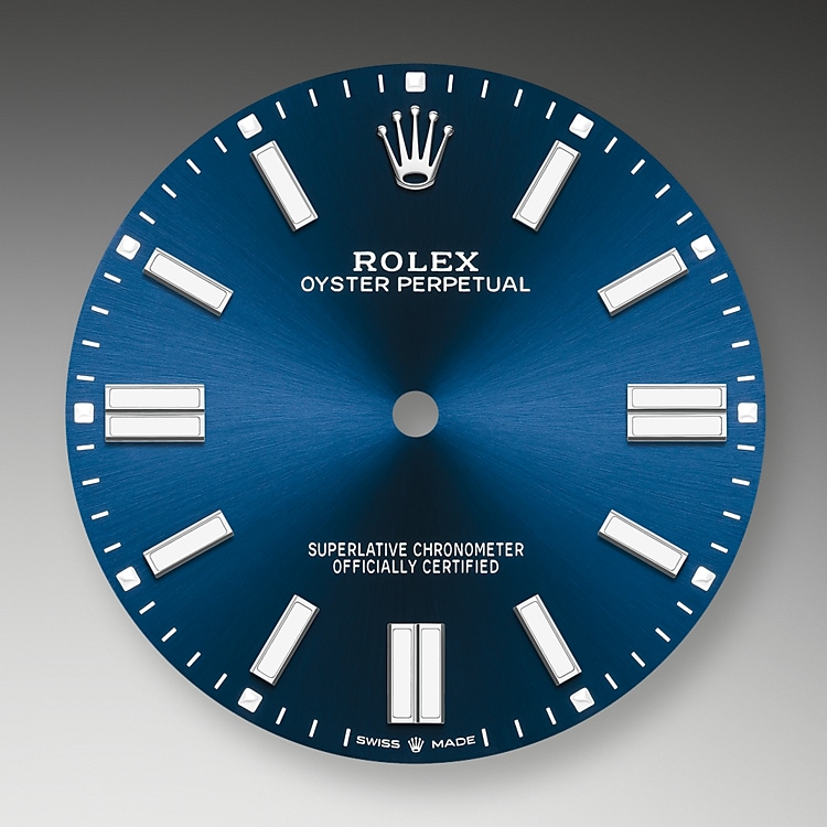 Bright blue dial